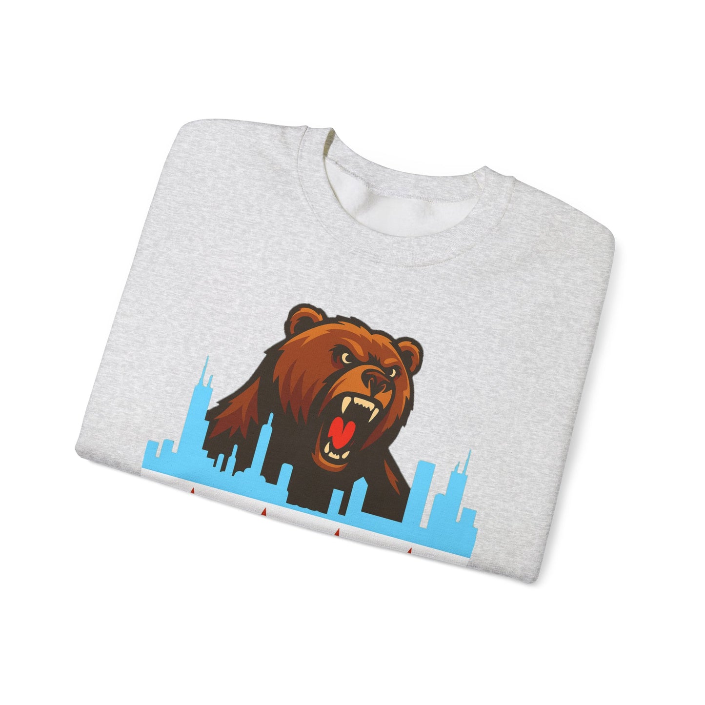 Chicago Bears Skyline Sweatshirt — "I Just Wanna WIN!" Flag Crewneck