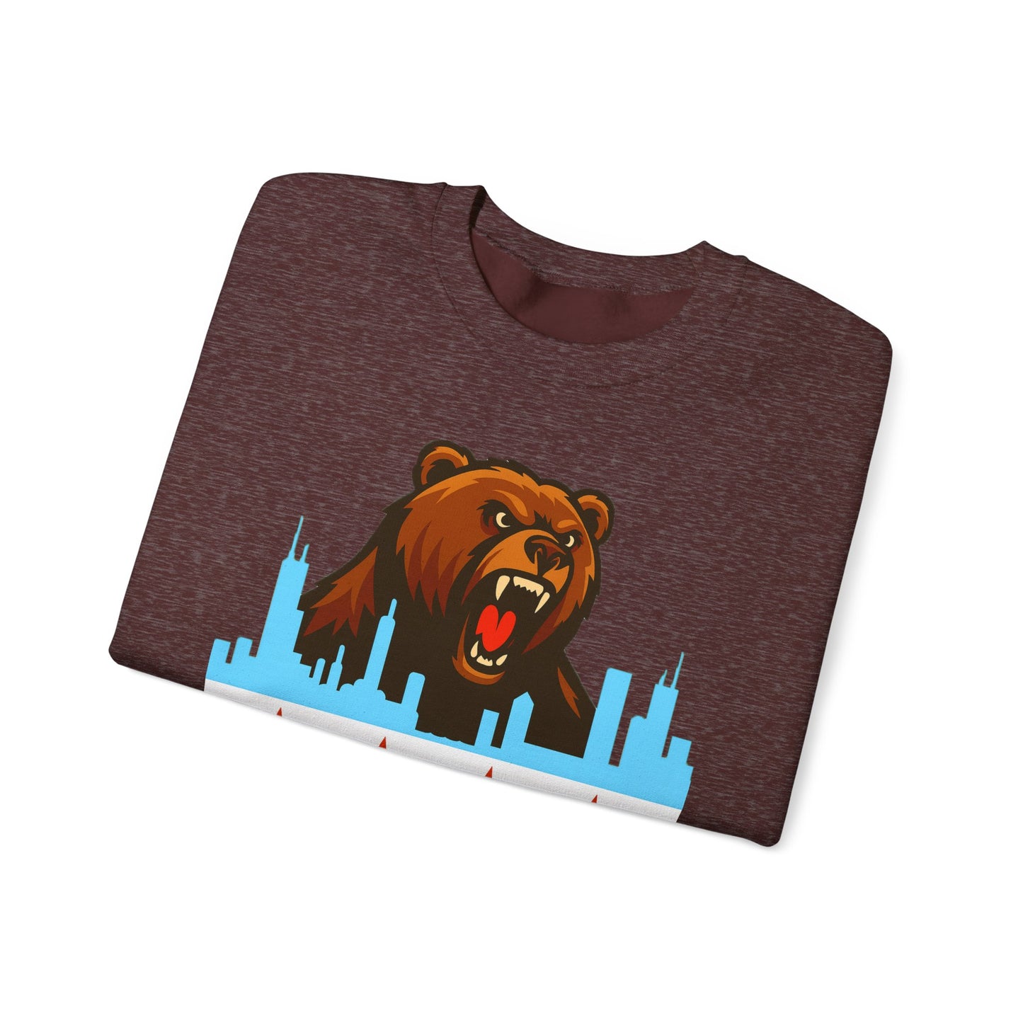 Chicago Bears Skyline Sweatshirt — "I Just Wanna WIN!" Flag Crewneck